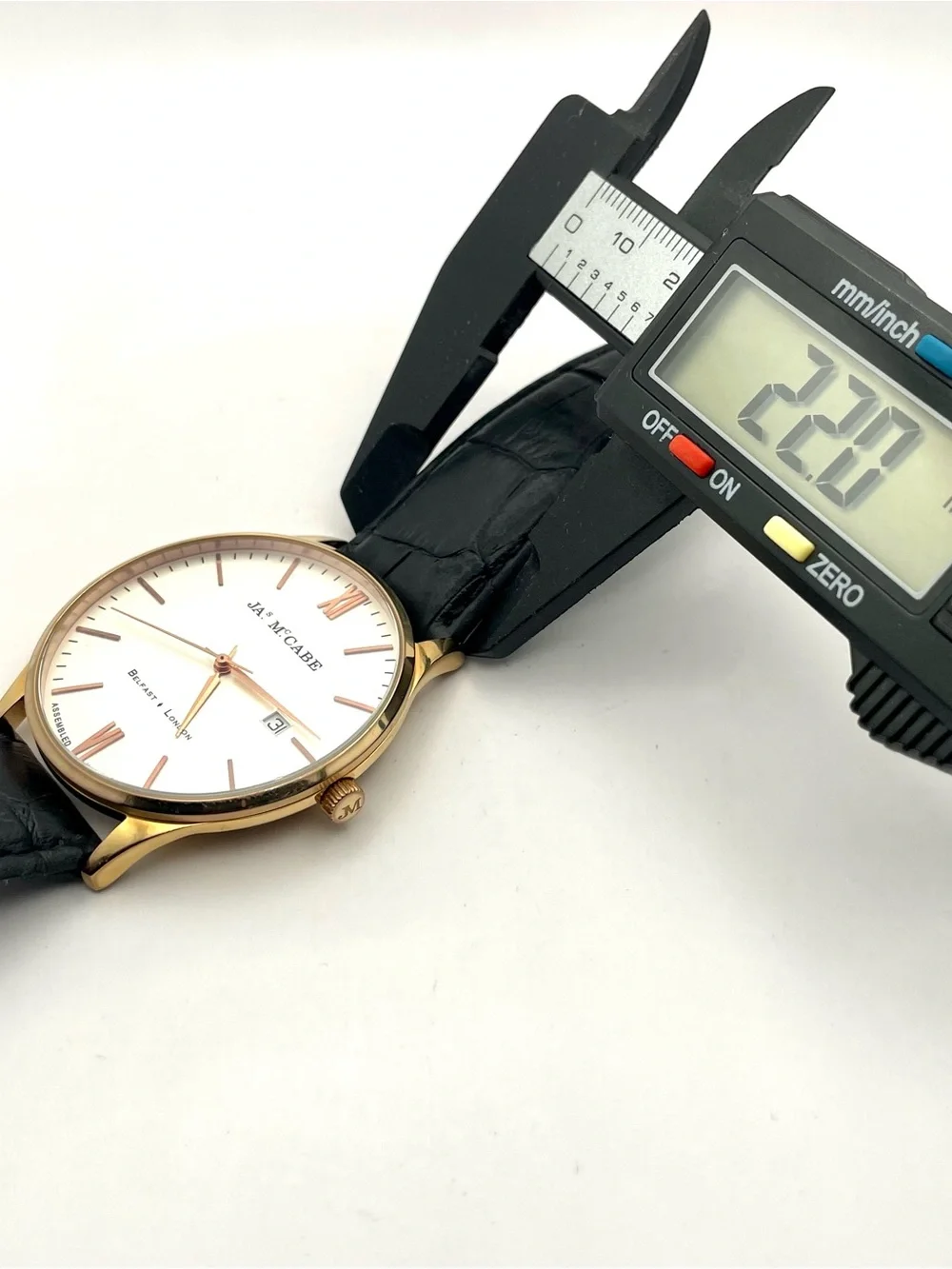 Amazing James McCabe London Slim 43mm Casual Dress Men’s Watch - New Battery